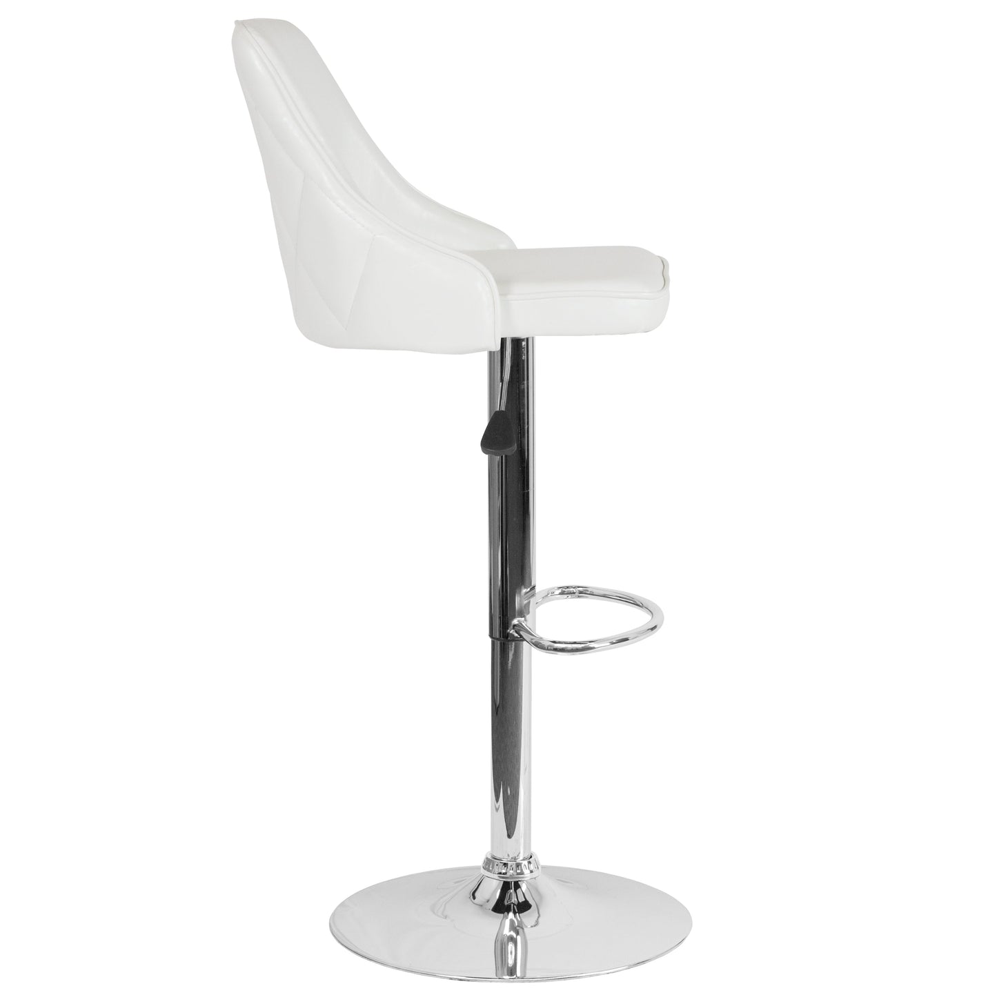 White Leather Barstool DS-8121A-WH-GG