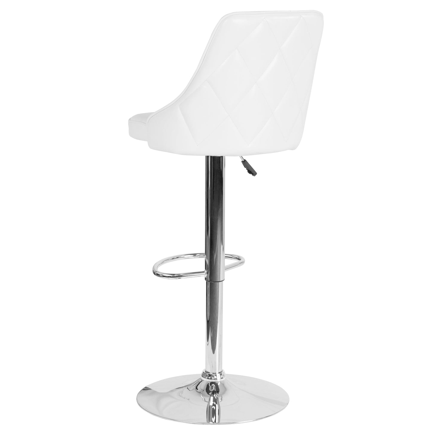 White Leather Barstool DS-8121A-WH-GG