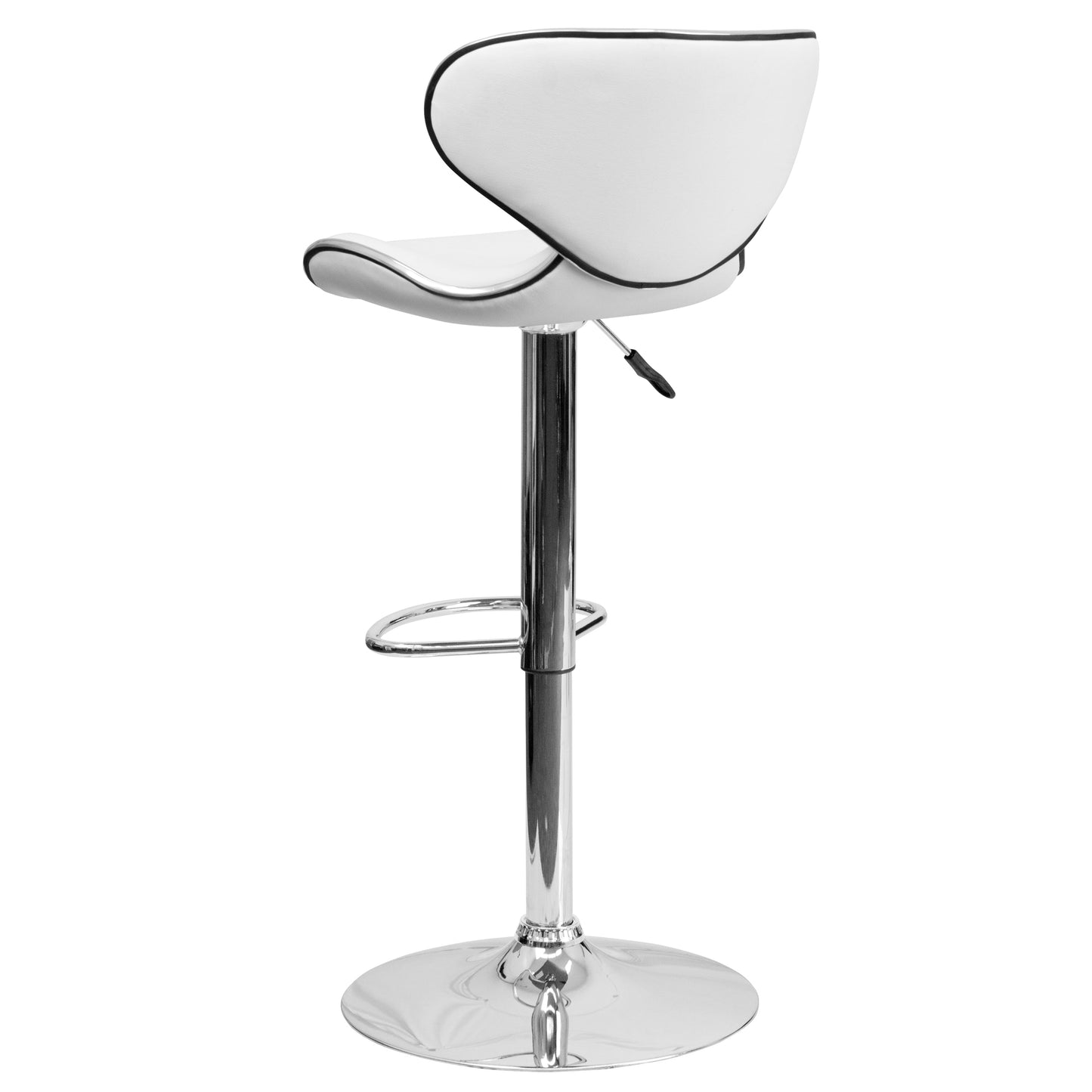 White Vinyl Barstool DS-815-WH-GG