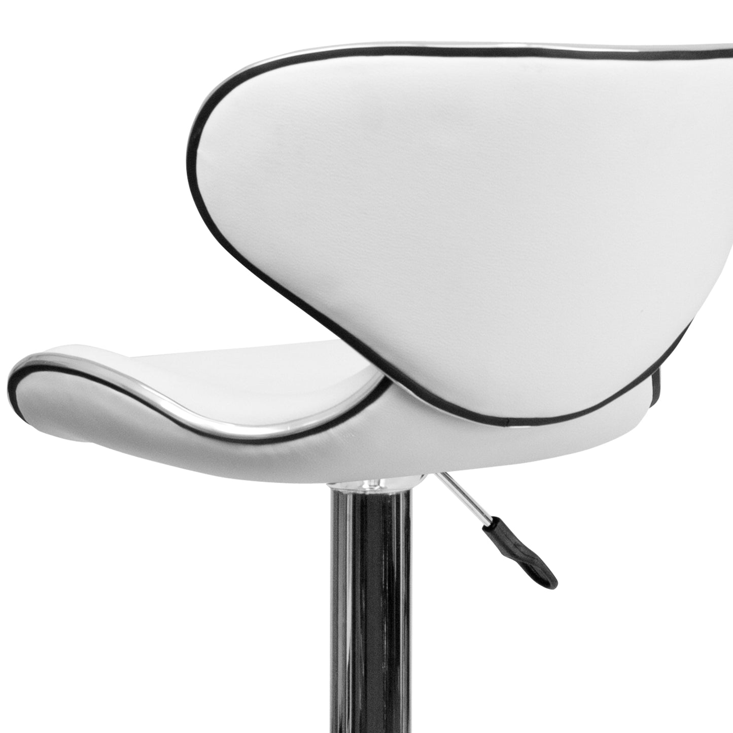 White Vinyl Barstool DS-815-WH-GG