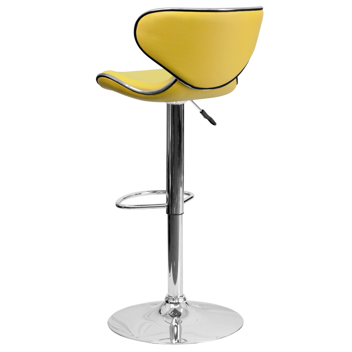 Yellow Vinyl Barstool DS-815-YEL-GG