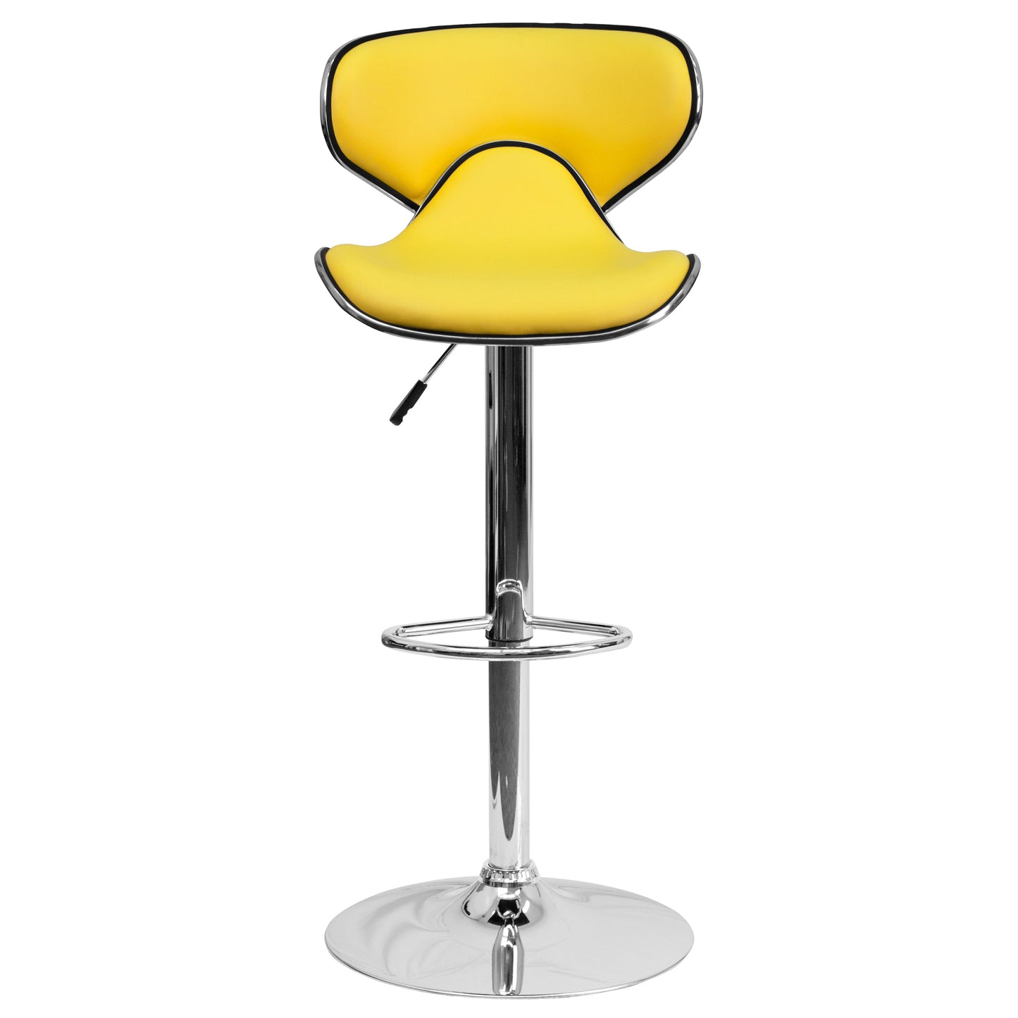 Yellow Vinyl Barstool DS-815-YEL-GG