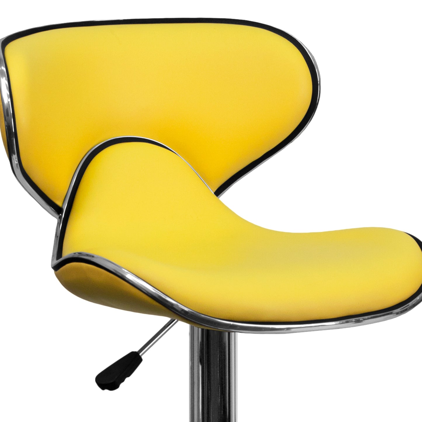 Yellow Vinyl Barstool DS-815-YEL-GG