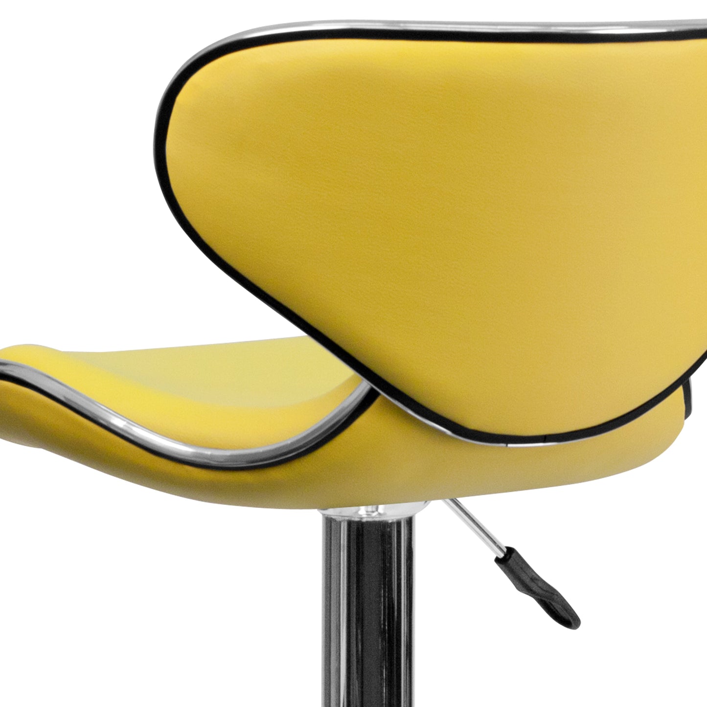 Yellow Vinyl Barstool DS-815-YEL-GG