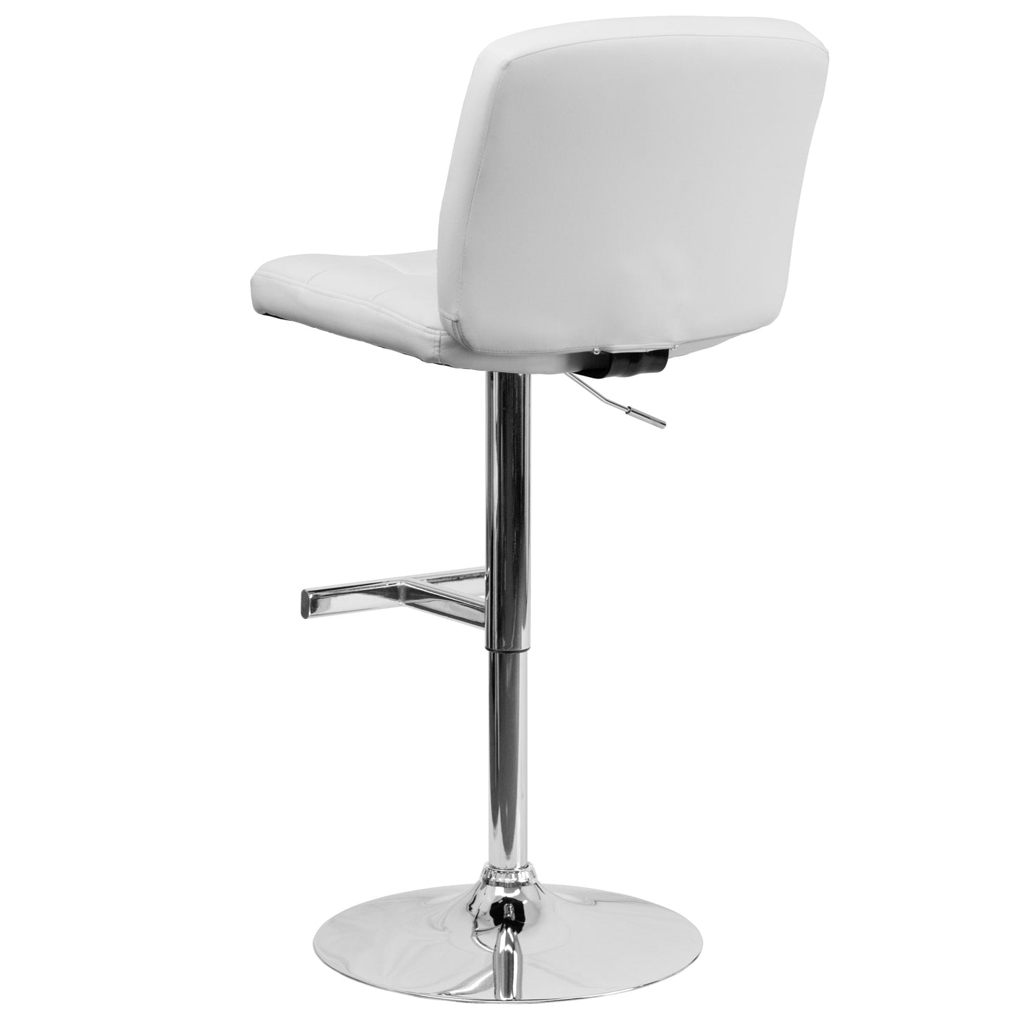 White Vinyl Barstool DS-829-WH-GG