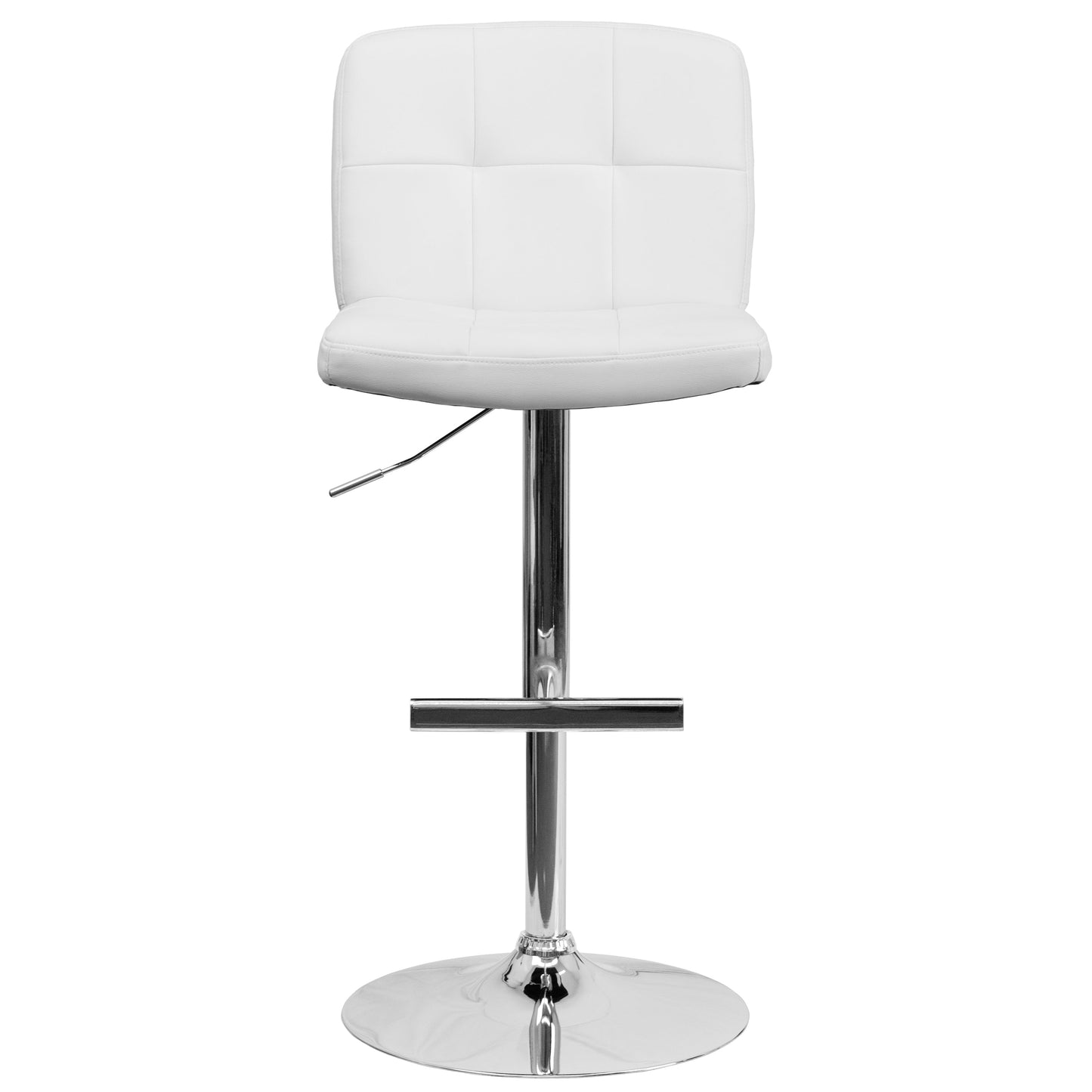 White Vinyl Barstool DS-829-WH-GG