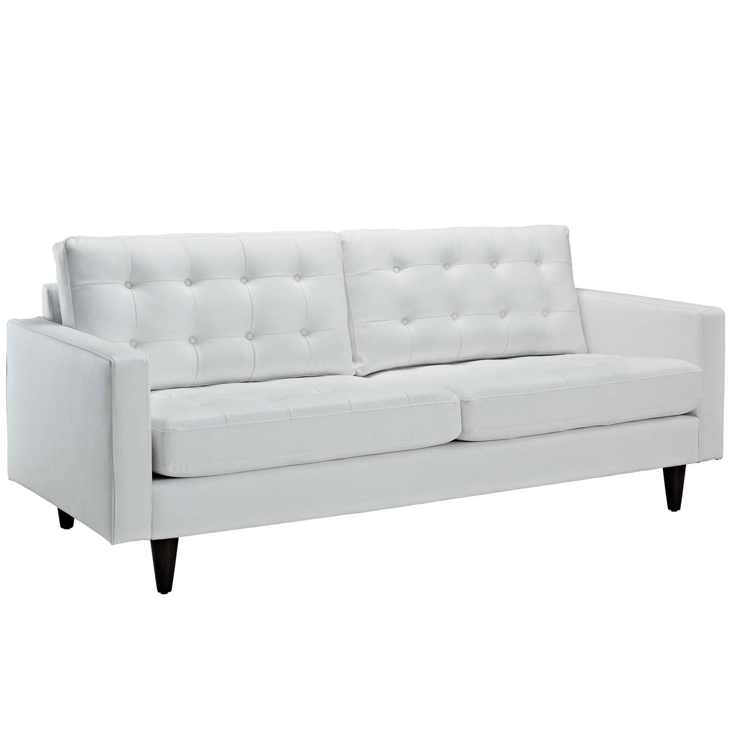 Empress Bonded Leather Sofa White EEI-1010-WHI