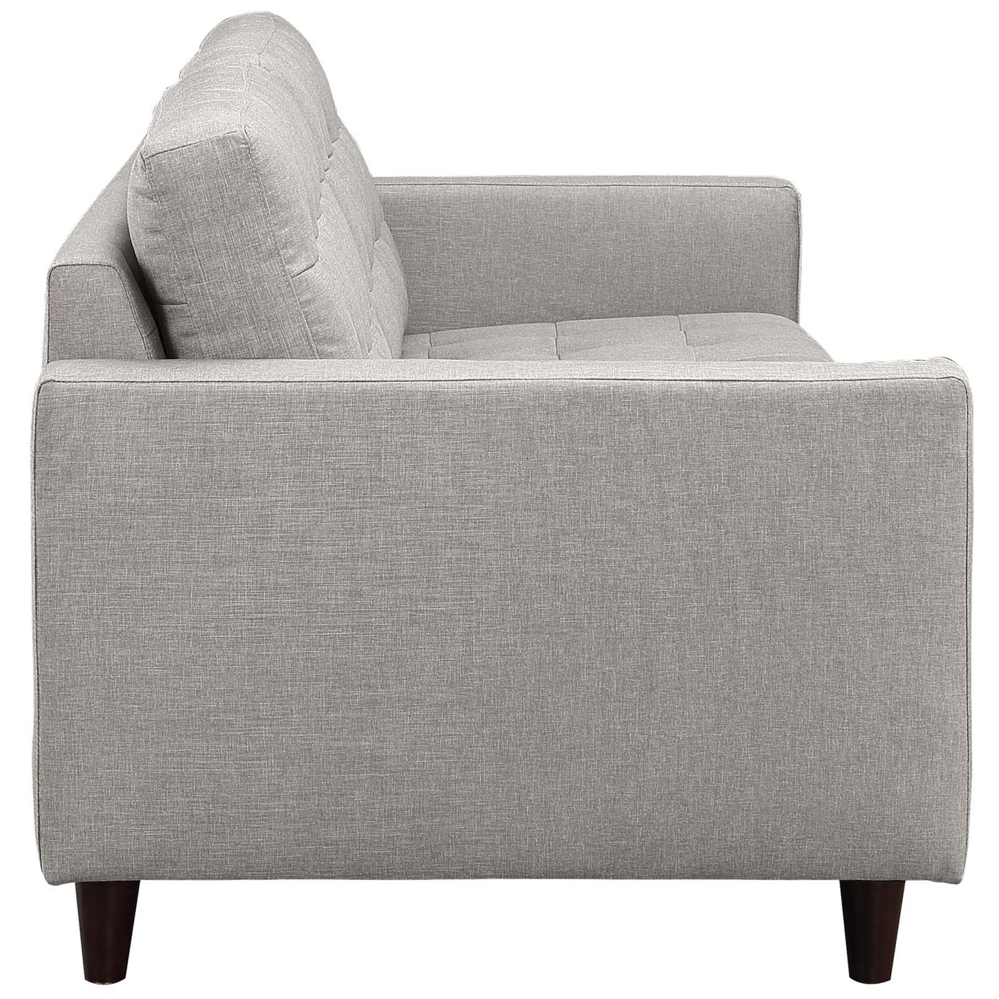 Empress Upholstered Fabric Sofa Light Gray EEI-1011-LGR