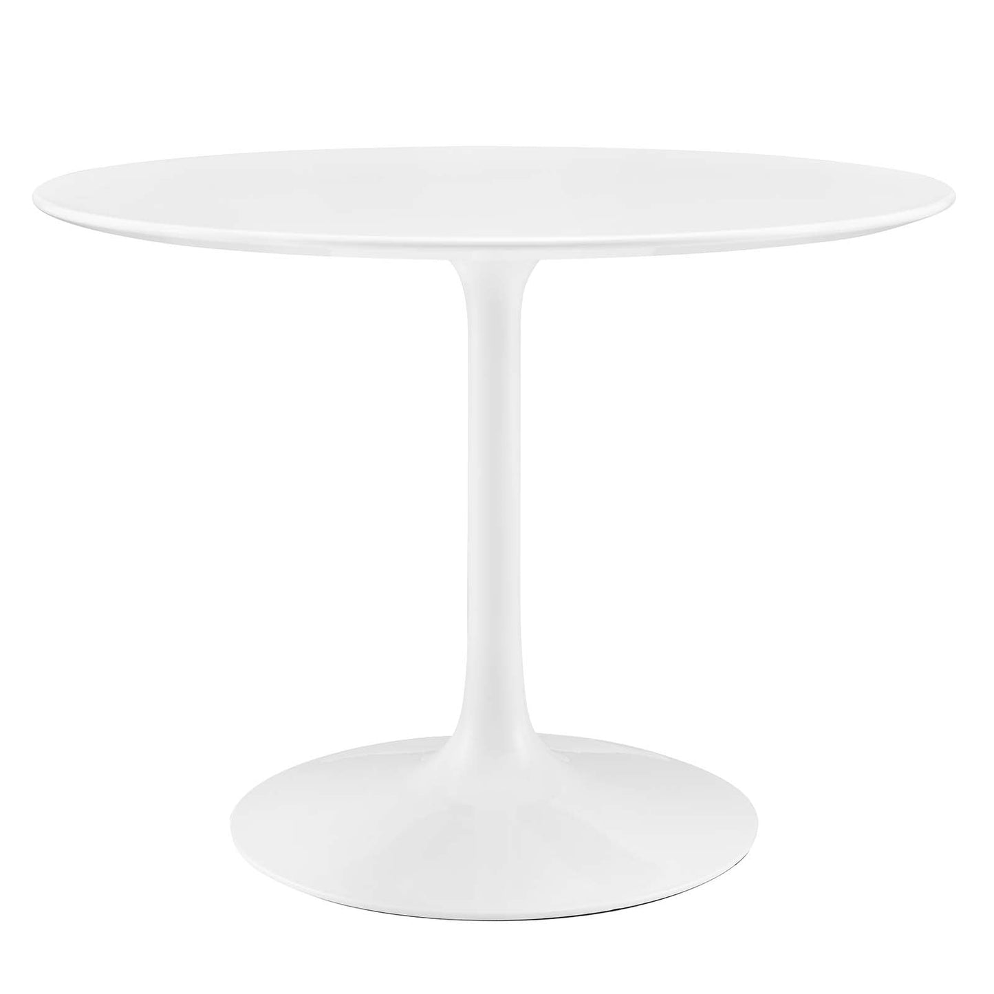 Lippa 40" Round Wood Top Dining Table White EEI-1117-WHI