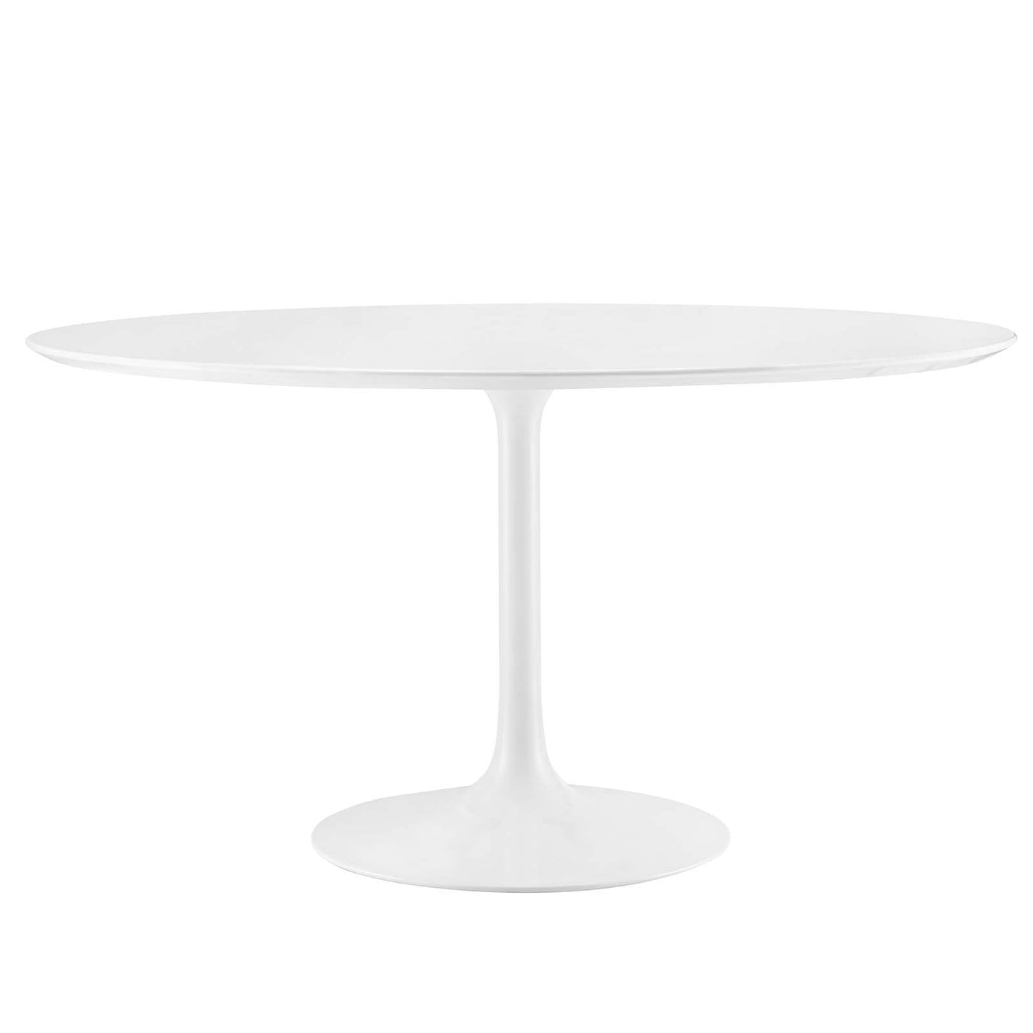 Lippa 54" Round Wood Top Dining Table White EEI-1119-WHI