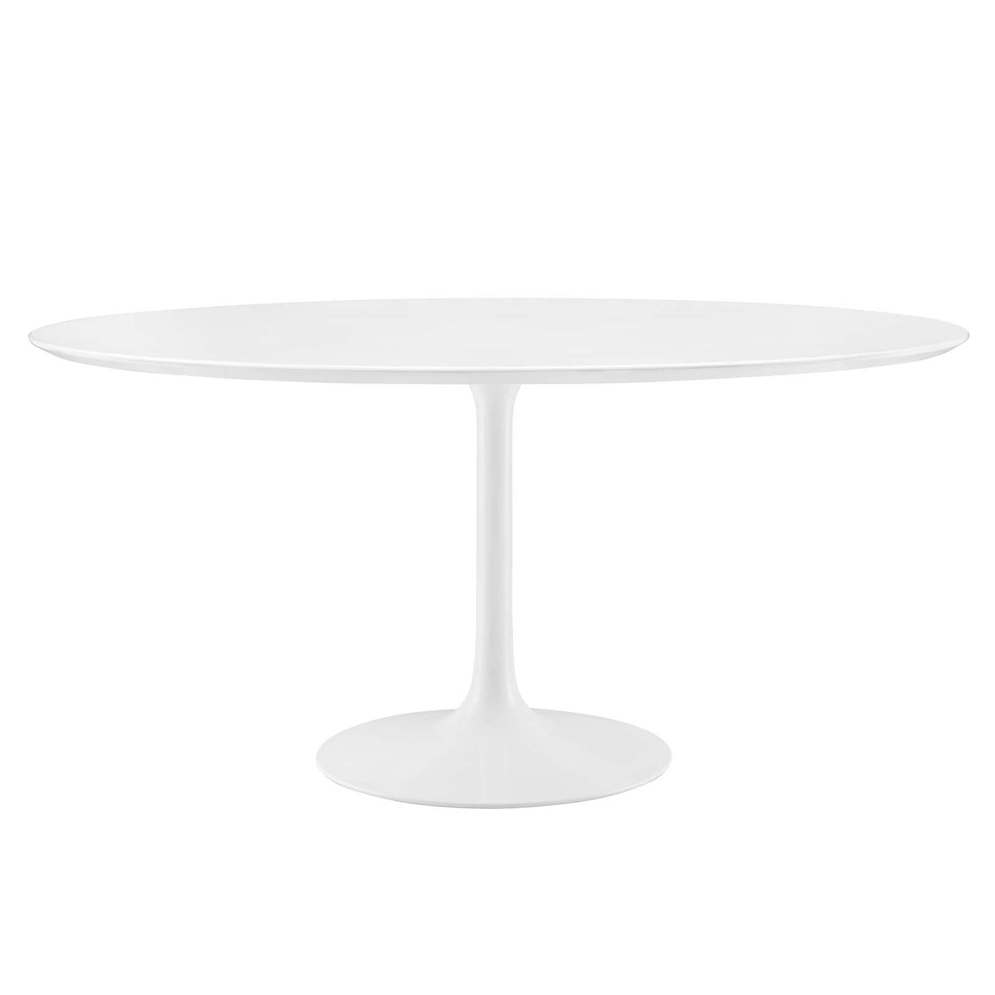 Lippa 60" Round Wood Top Dining Table White EEI-1120-WHI