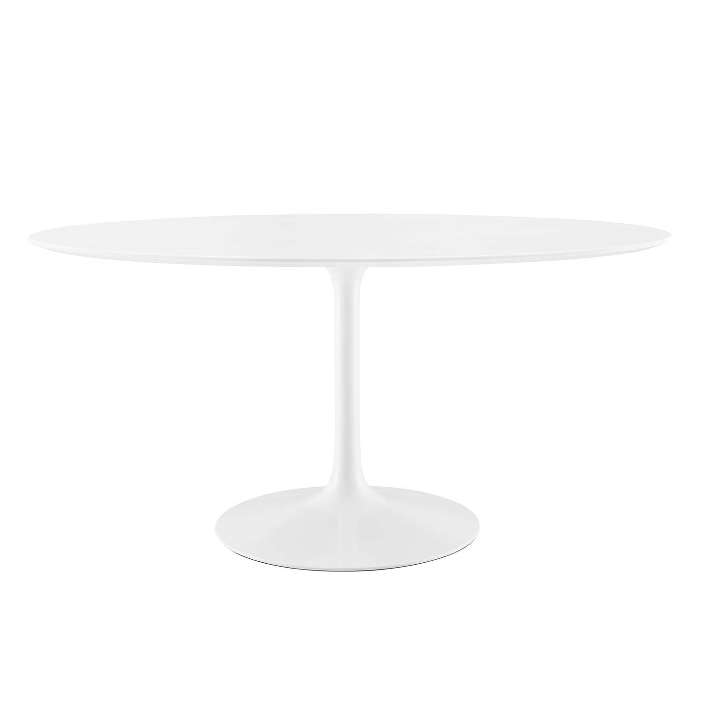 Lippa 60" Oval Wood Top Dining Table White EEI-1121-WHI