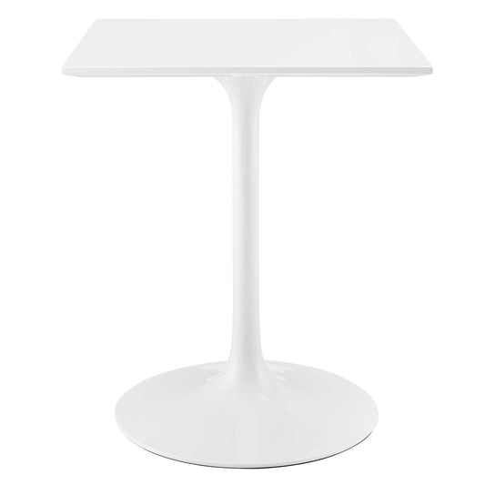 Lippa 24" Square Wood Top Dining Table White EEI-1122-WHI