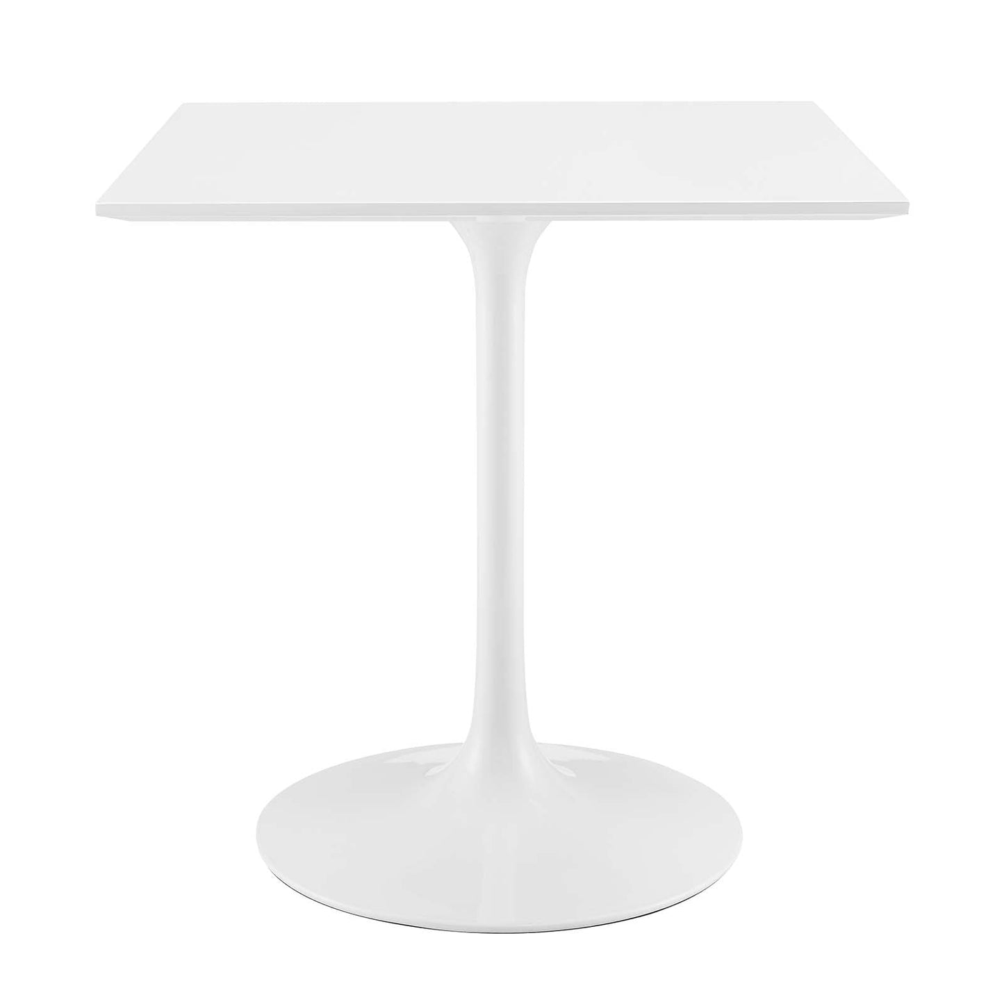 Lippa 28" Square Wood Top Dining Table White EEI-1123-WHI