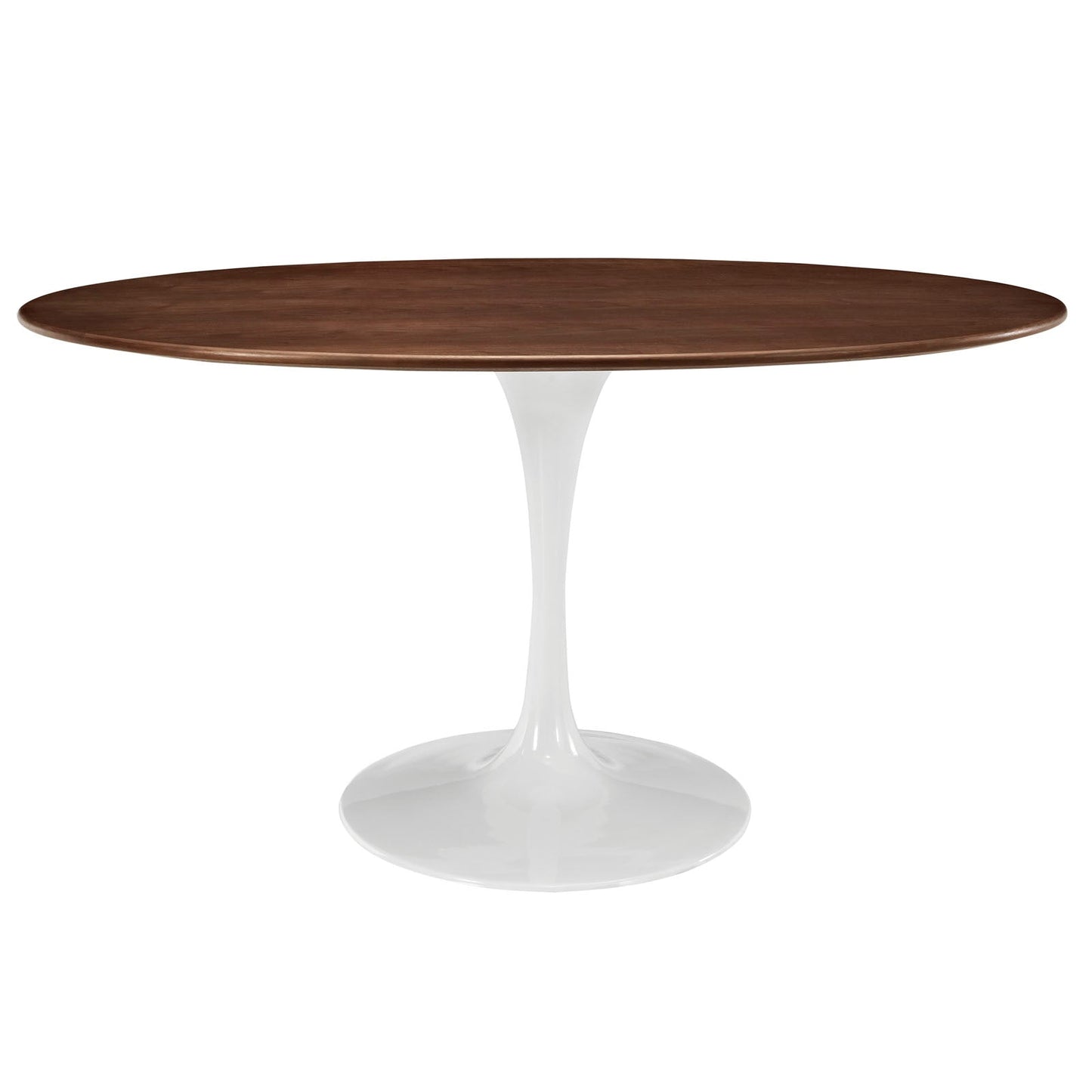 Lippa 60" Oval Walnut Dining Table Walnut EEI-1138-WAL