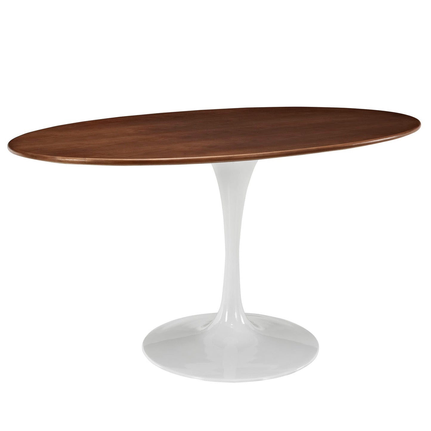 Lippa 60" Oval Walnut Dining Table Walnut EEI-1138-WAL