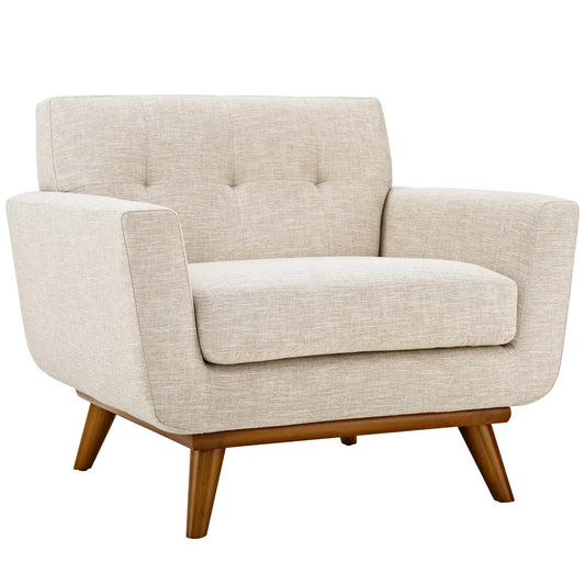 Engage Upholstered Fabric Armchair Beige EEI-1178-BEI