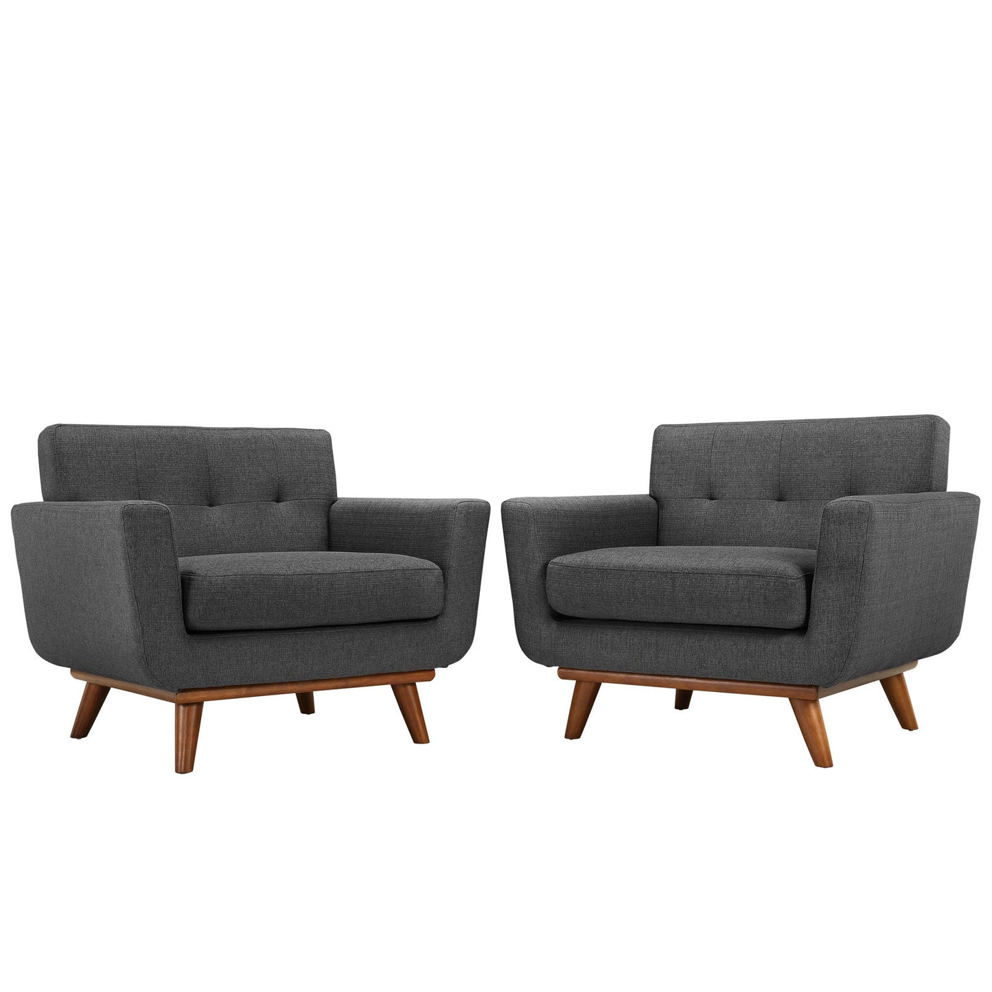 Engage Armchair Wood Set of 2 Gray EEI-1284-DOR