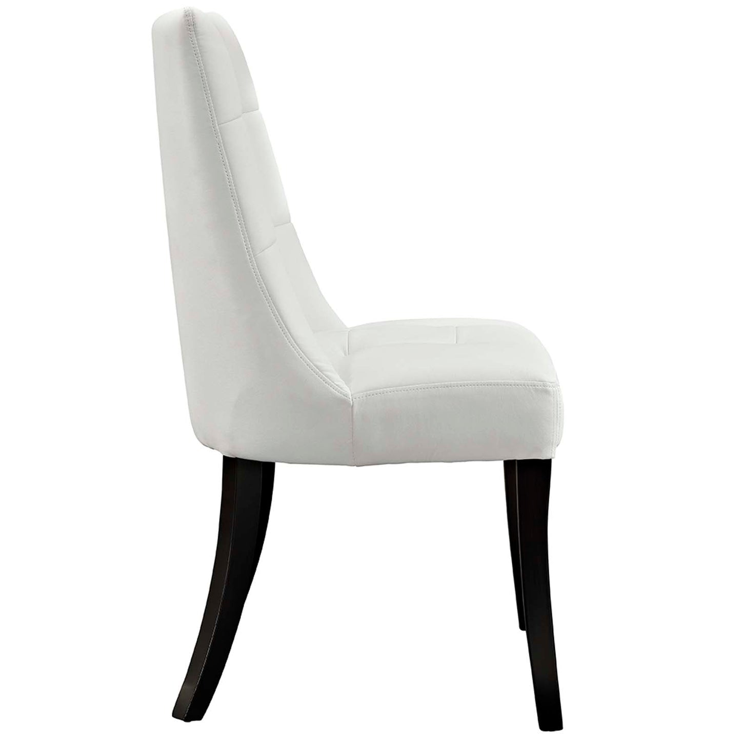 Noblesse Dining Chair Vinyl Set of 2 White EEI-1298-WHI