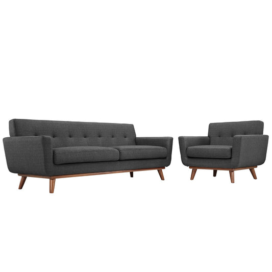 Engage Armchair and Sofa Set of 2 Gray EEI-1344-DOR