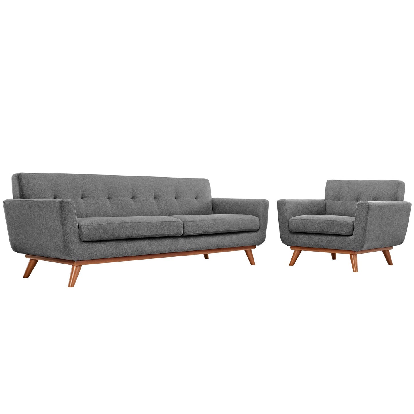 Engage Armchair and Sofa Set of 2 Expectation Gray EEI-1344-GRY