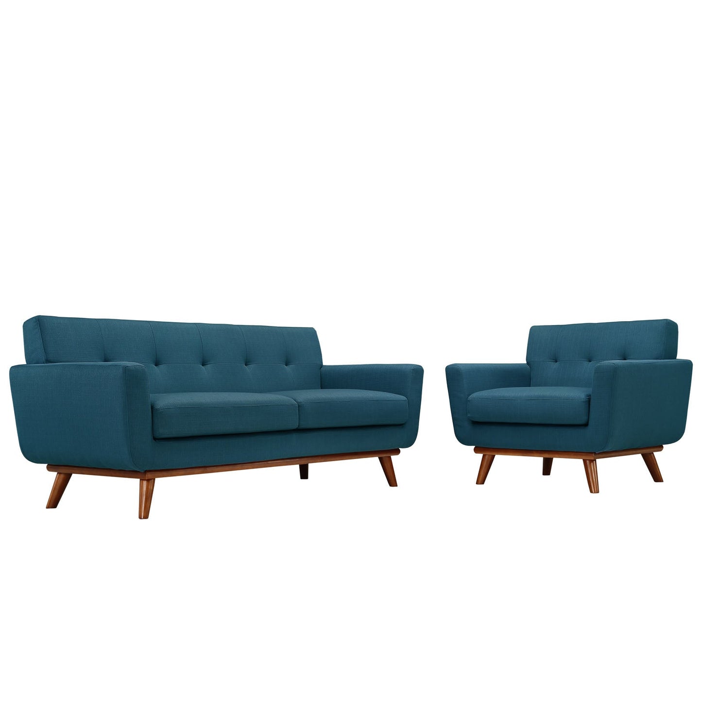 Engage Armchair and Loveseat Set of 2 Azure EEI-1346-AZU