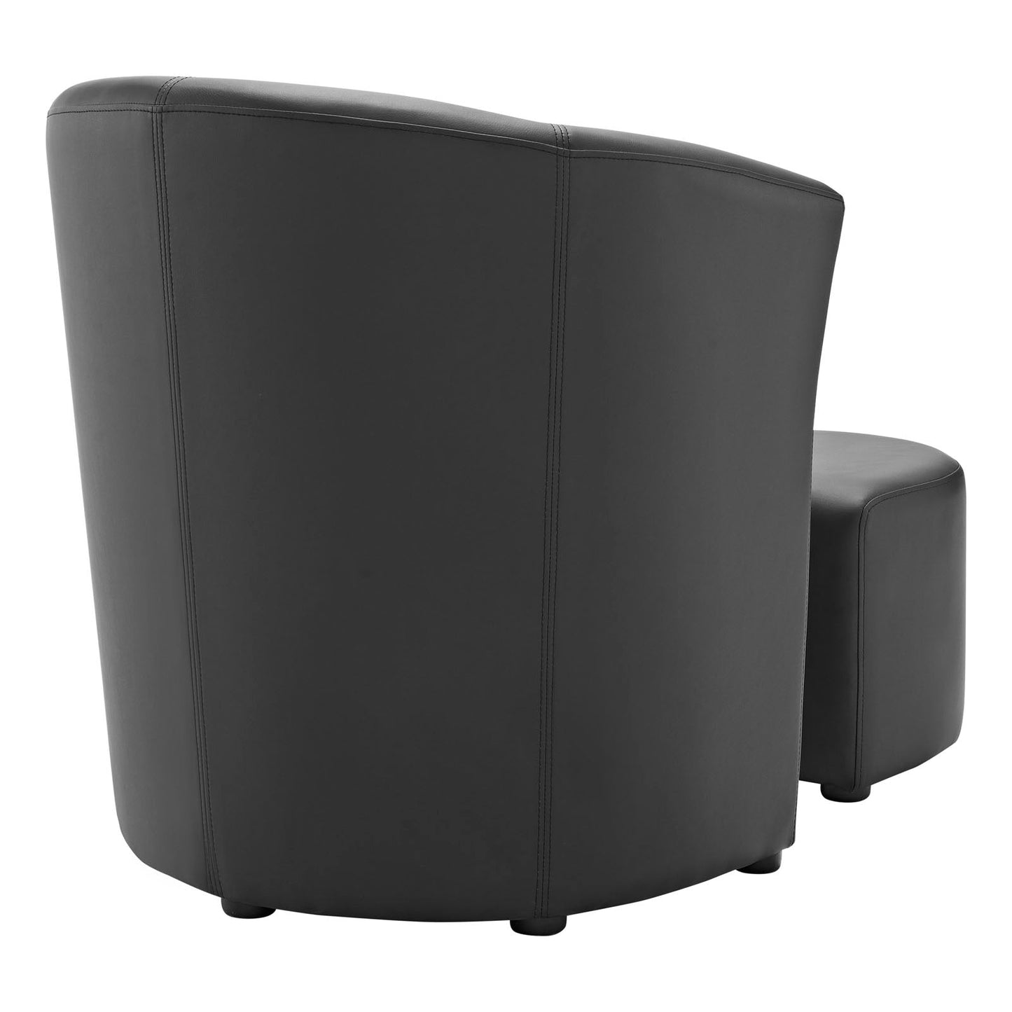 Divulge Armchair and Ottoman Black EEI-1407-BLK