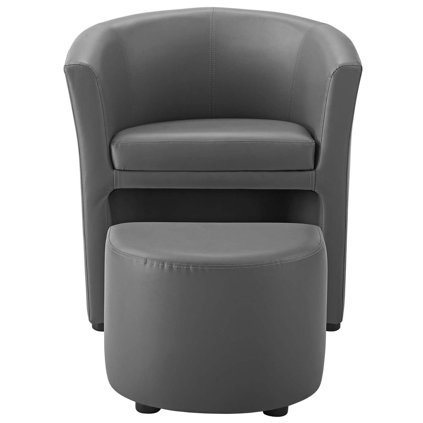 Divulge Armchair and Ottoman Gray EEI-1407-GRY