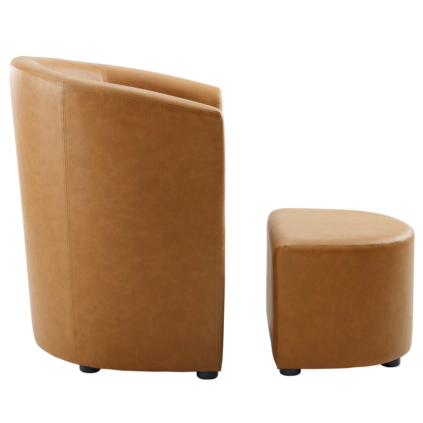 Divulge Armchair and Ottoman Tan EEI-1407-TAN