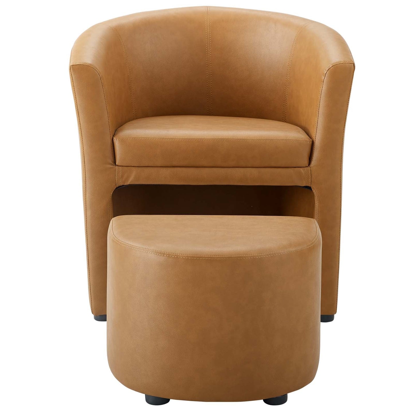 Divulge Armchair and Ottoman Tan EEI-1407-TAN