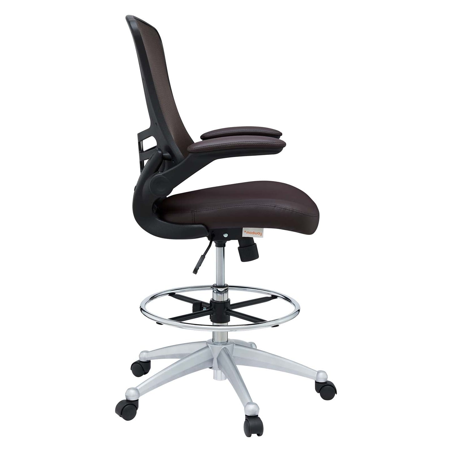 Attainment Vinyl Drafting Chair Brown EEI-1422-BRN