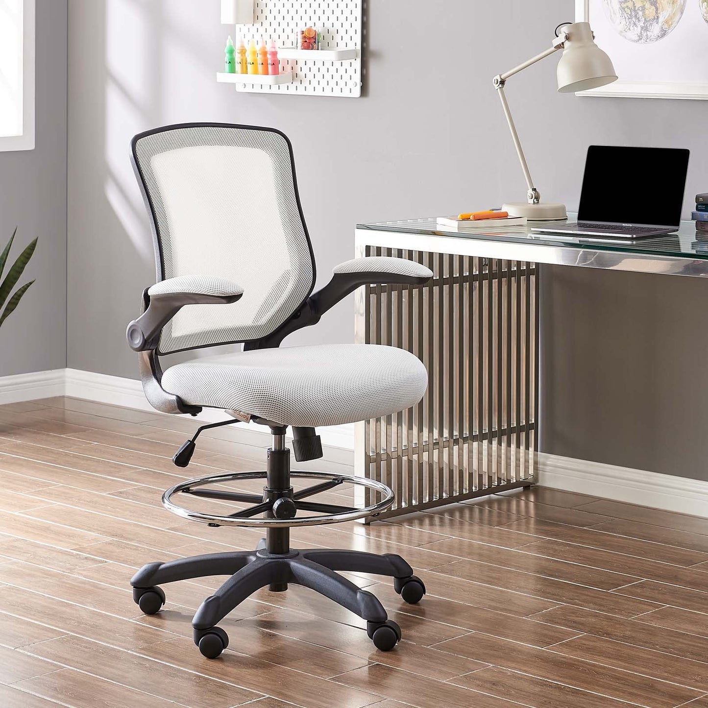 Veer Drafting Chair Gray EEI-1423-GRY