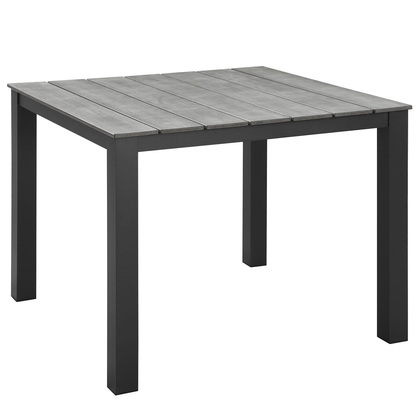 Maine 40" Outdoor Patio Dining Table Brown Gray EEI-1507-BRN-GRY