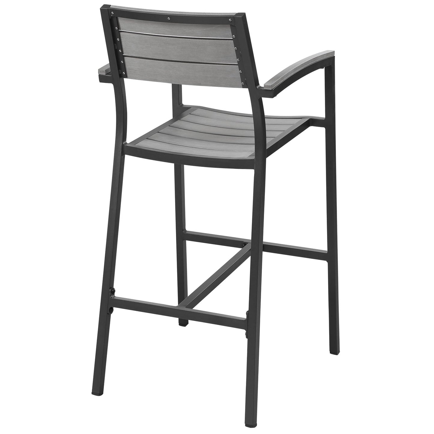 Maine Outdoor Patio Bar Stool Brown Gray EEI-1510-BRN-GRY