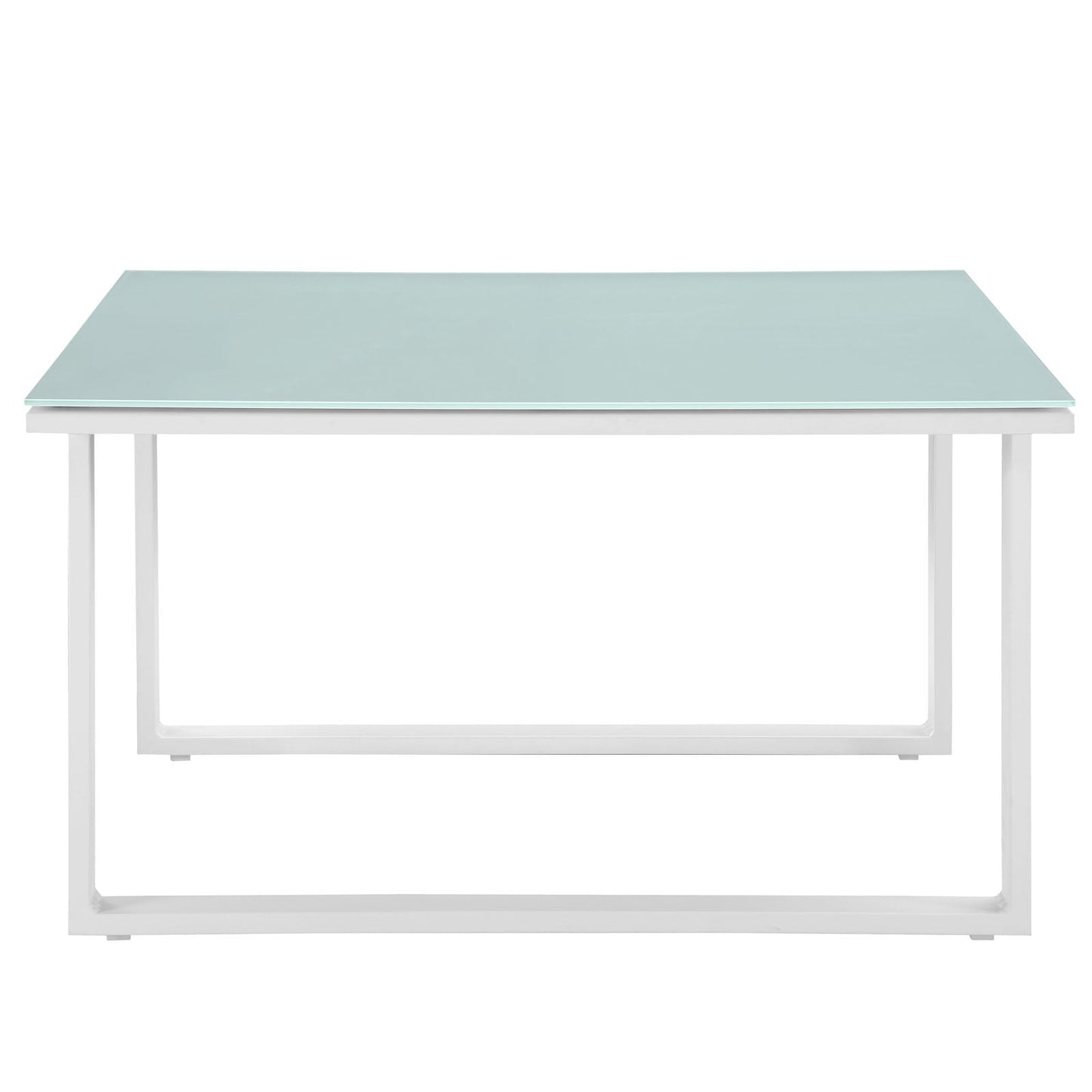 Fortuna Outdoor Patio Side Table White EEI-1515-WHI-SET