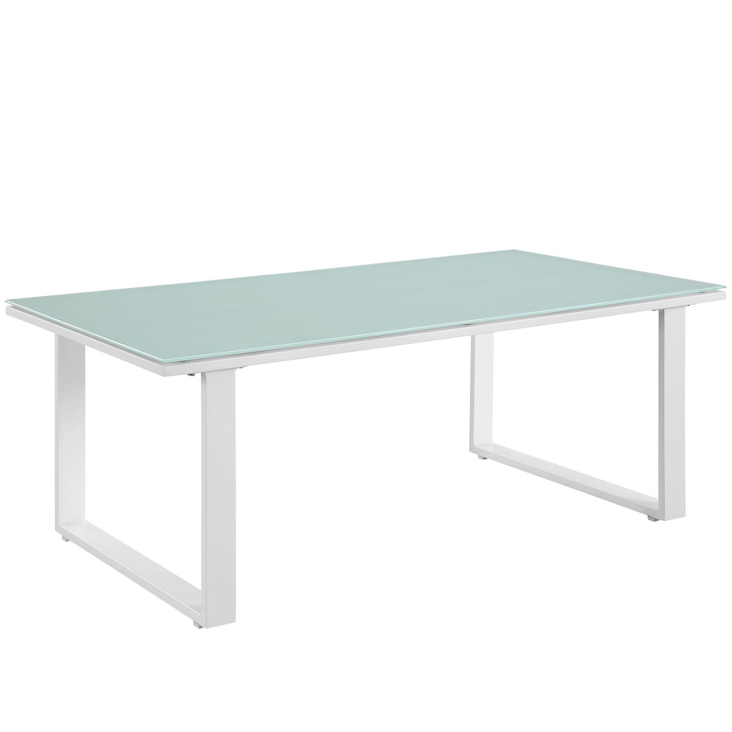 Fortuna Outdoor Patio Coffee Table White EEI-1516-WHI-SET