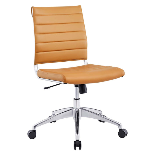 Jive Armless Mid Back Office Chair Tan EEI-1525-TAN