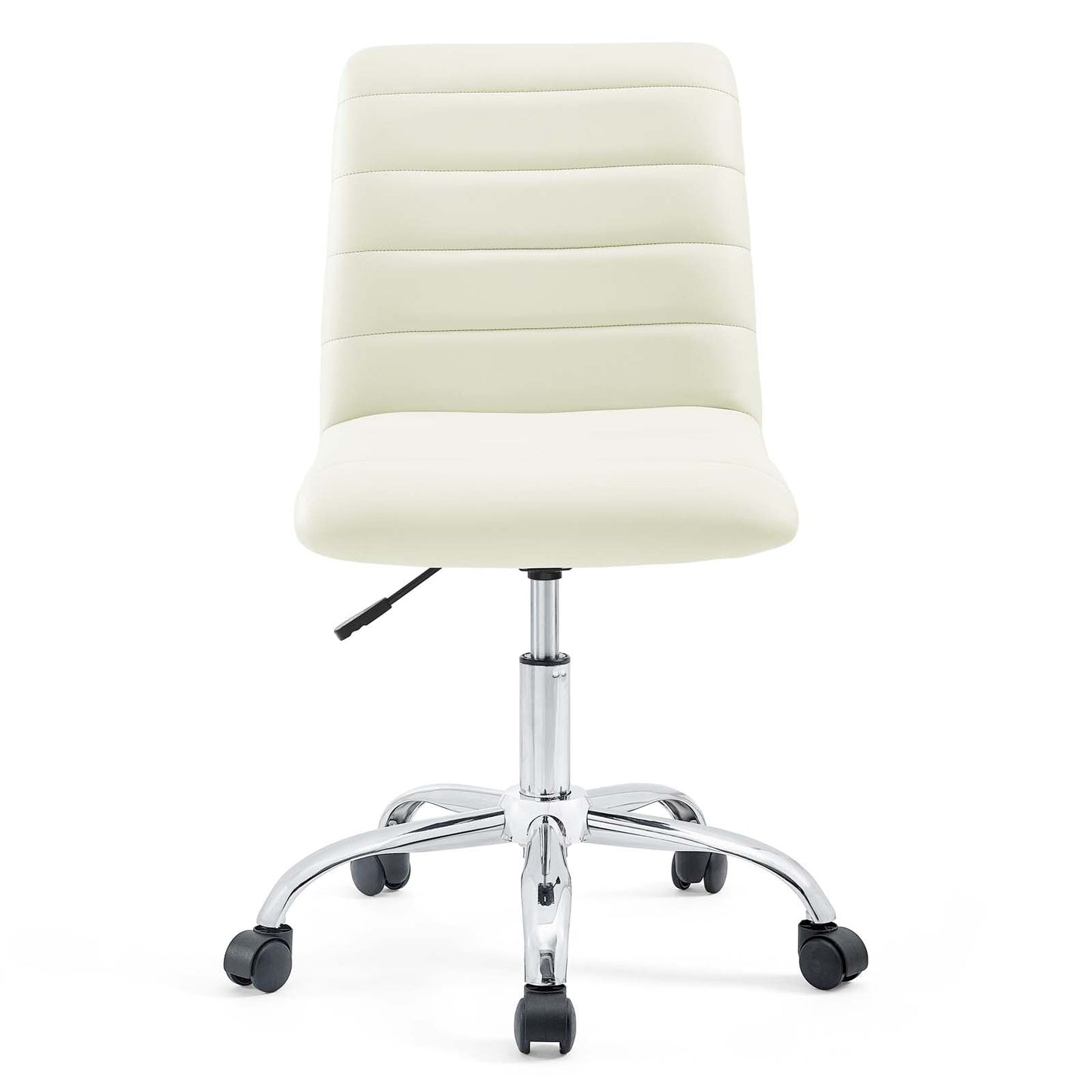 Ripple Armless Mid Back Vinyl Office Chair White EEI-1532-WHI