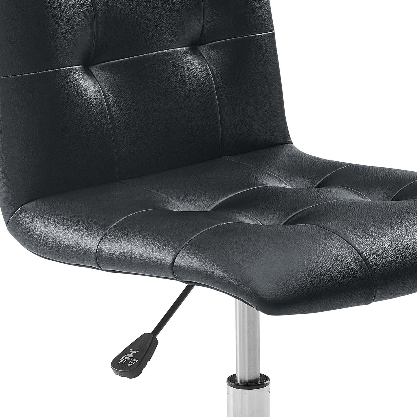 Prim Armless Mid Back Office Chair Black EEI-1533-BLK