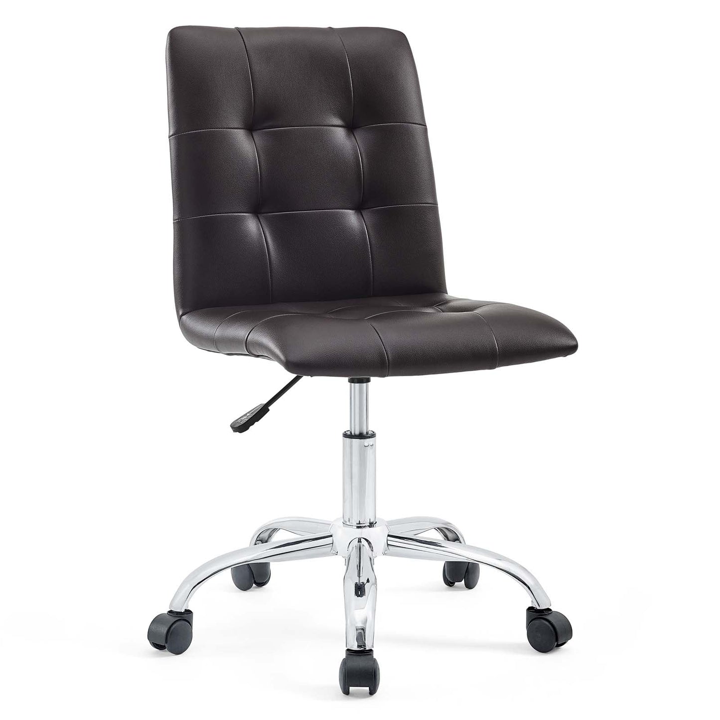 Prim Armless Mid Back Office Chair Brown EEI-1533-BRN