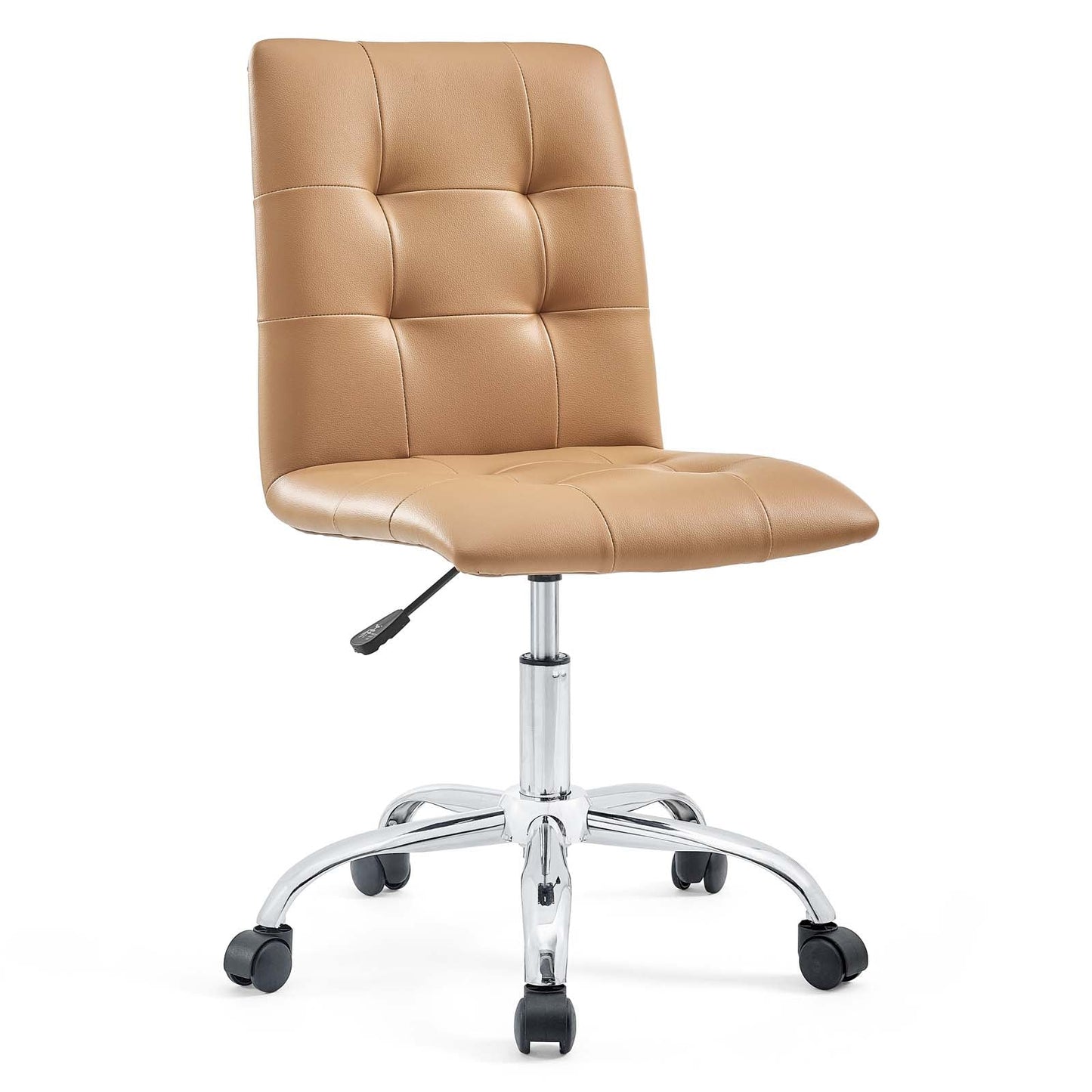 Prim Armless Mid Back Office Chair Tan EEI-1533-TAN