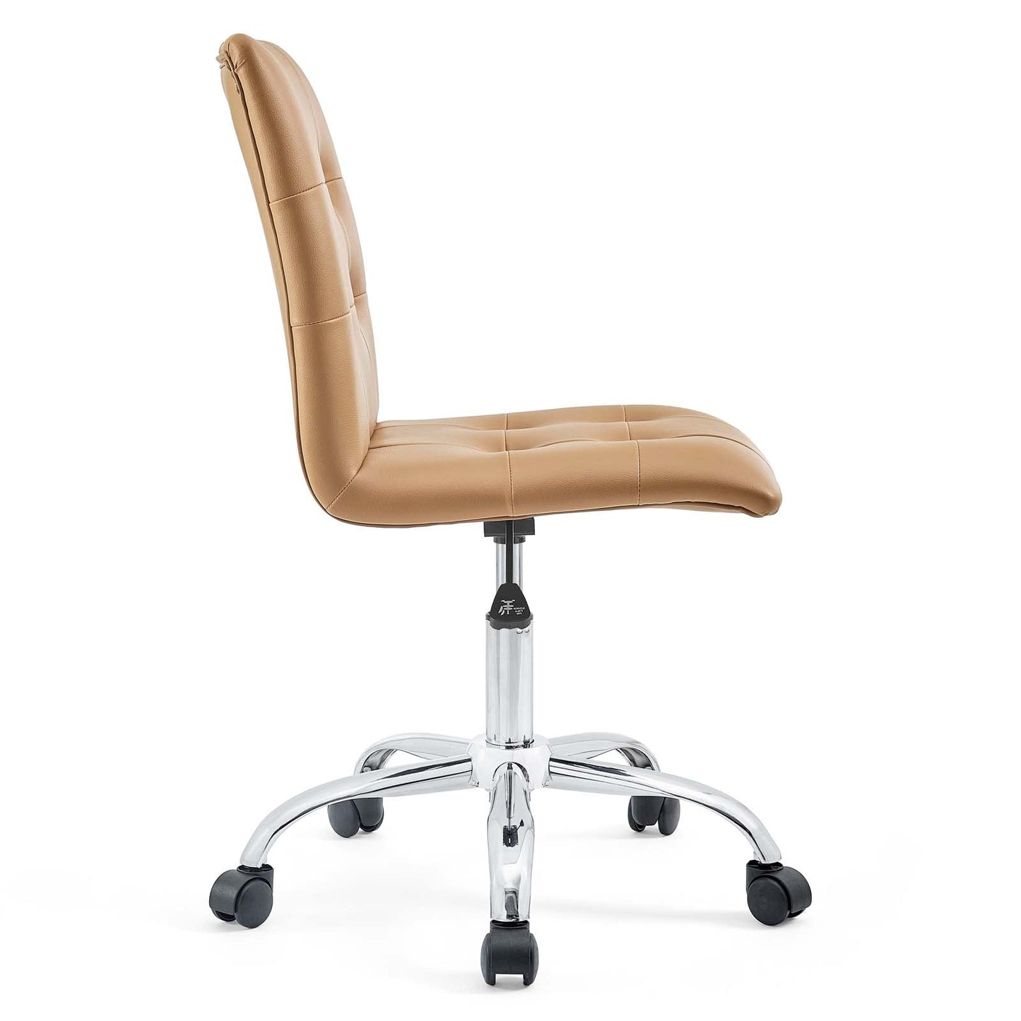 Prim Armless Mid Back Office Chair Tan EEI-1533-TAN