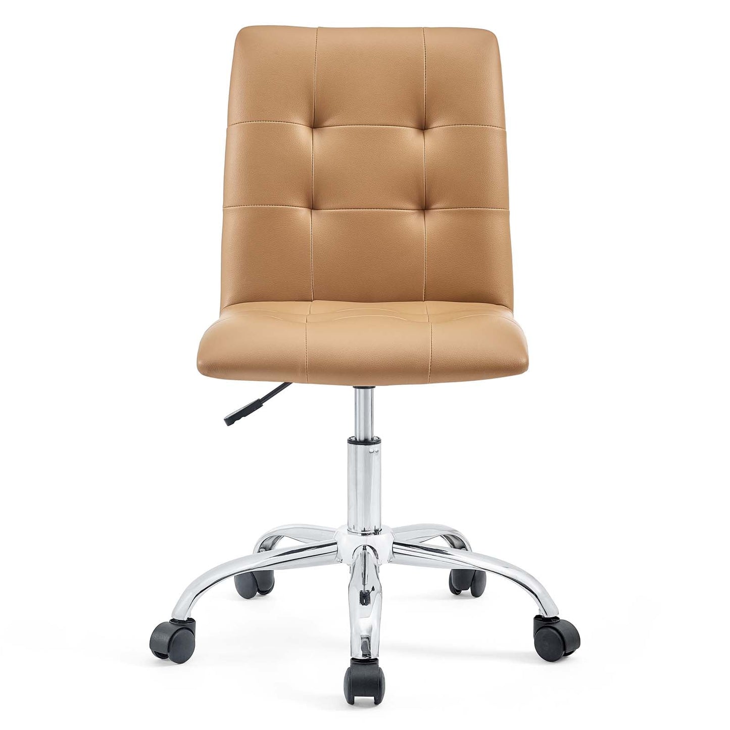 Prim Armless Mid Back Office Chair Tan EEI-1533-TAN