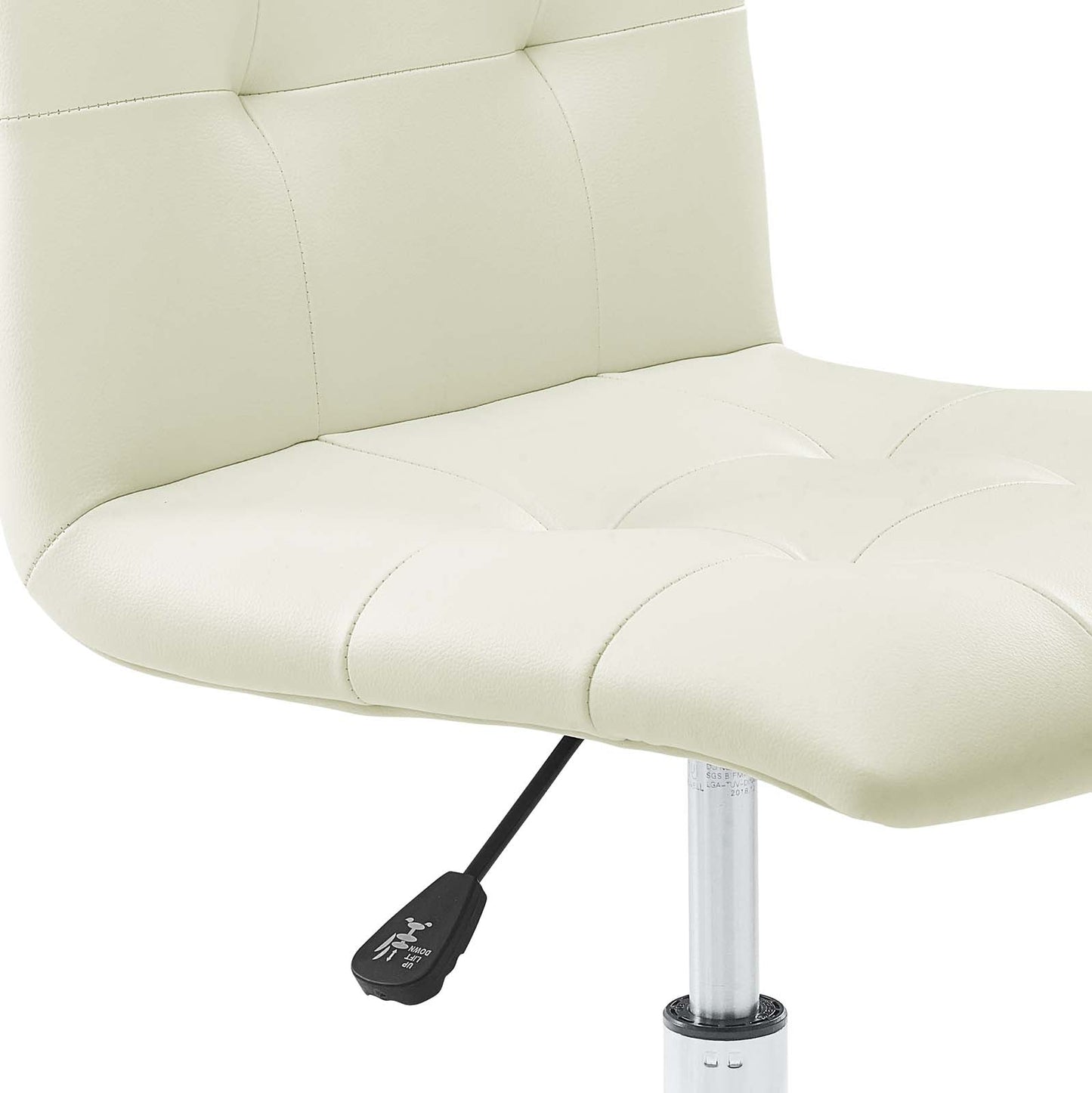 Prim Armless Mid Back Office Chair White EEI-1533-WHI