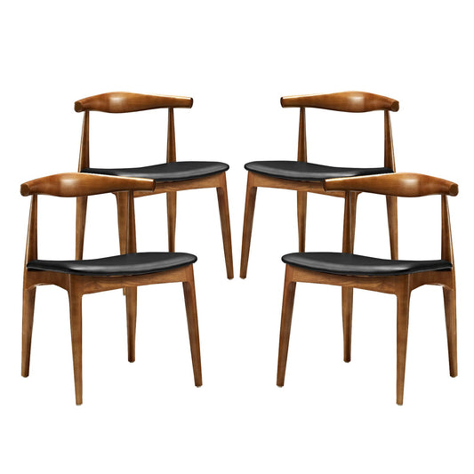 Tracy Dining Chairs Wood Set of 4 Black EEI-1682-BLK