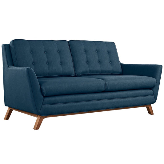 Beguile Upholstered Fabric Loveseat Azure EEI-1799-AZU