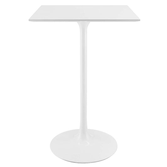 Lippa 28" Square Bar Table White EEI-1826-WHI