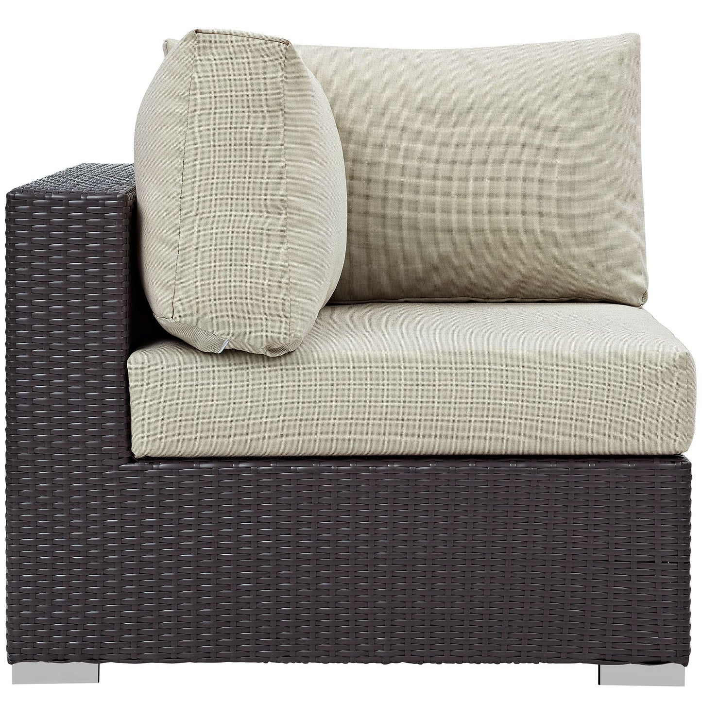 Convene Outdoor Patio Corner Espresso Beige EEI-1840-EXP-BEI