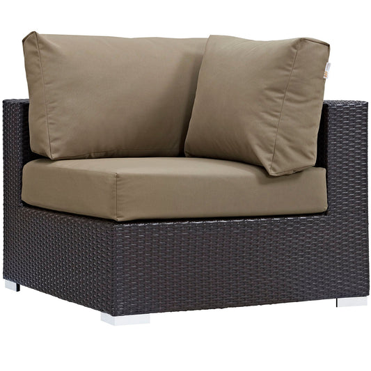 Convene Outdoor Patio Corner Espresso Mocha EEI-1840-EXP-MOC