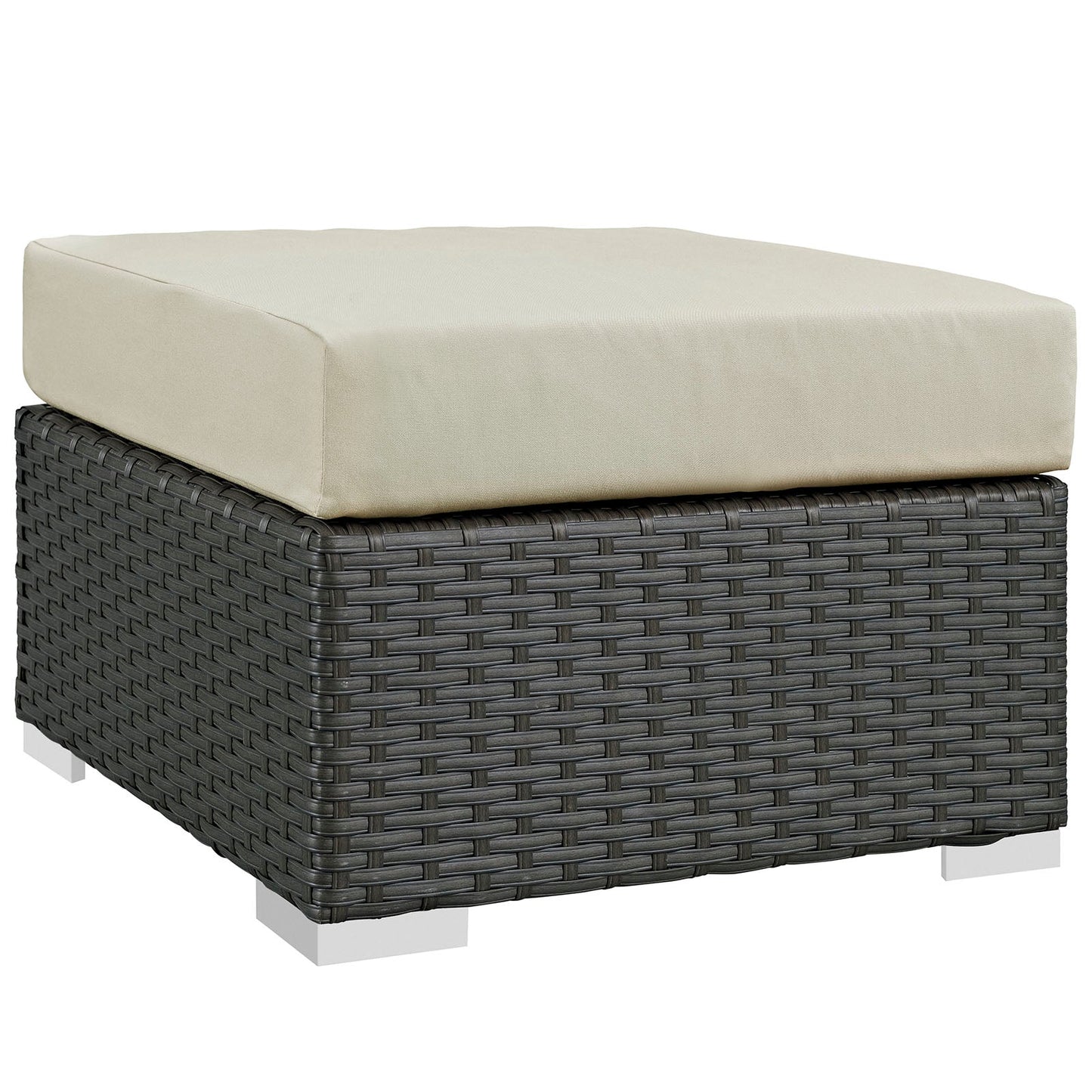 Sojourn Outdoor Patio Sunbrella® Ottoman Canvas Antique Beige EEI-1855-CHC-BEI